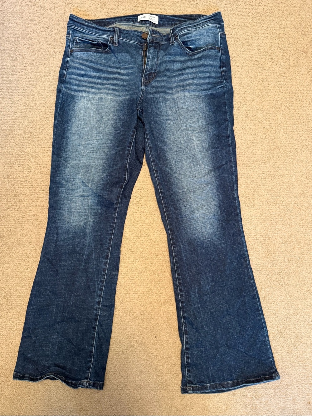 BKE Women's Medium Dark Blue Flared Jeans